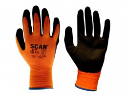 Scan Orange Foam Latex Coated Glove 13g Large £2.49